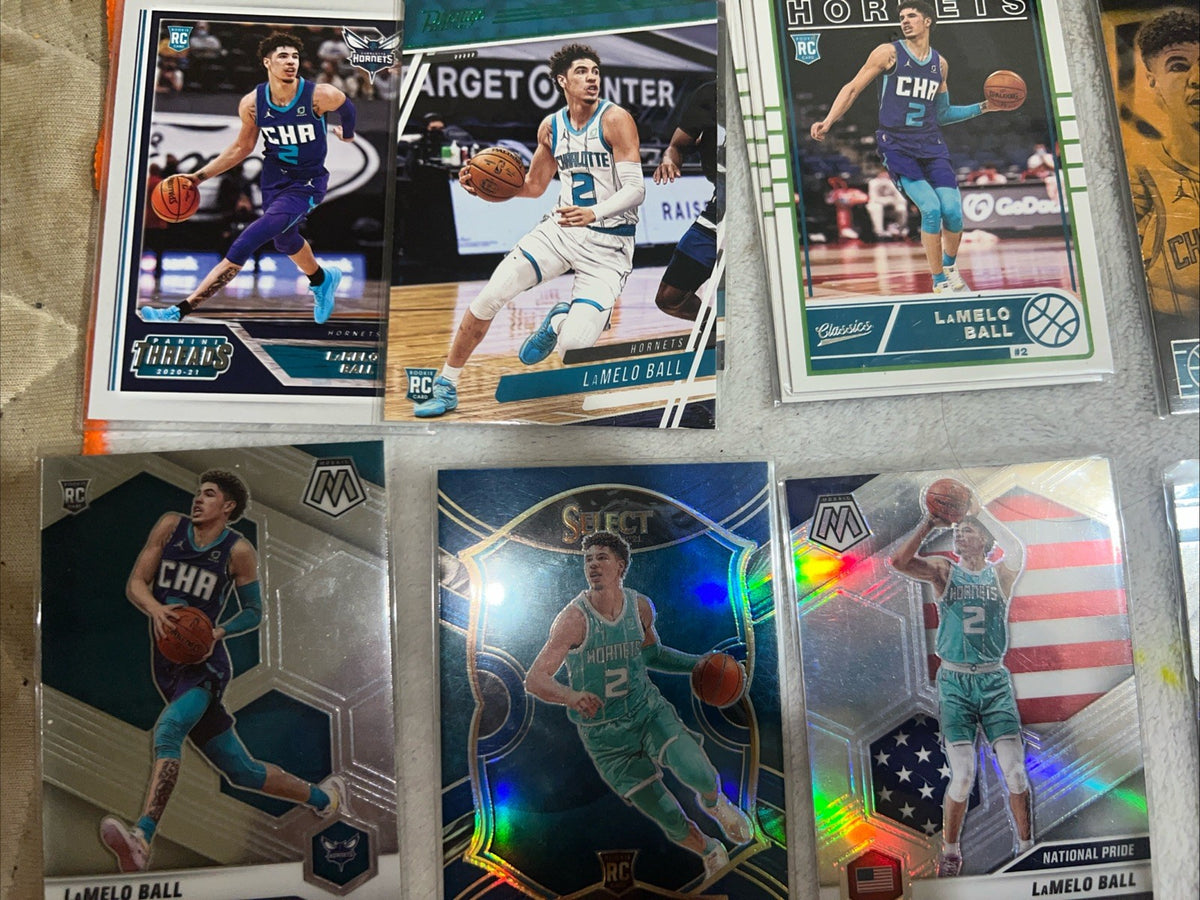 21 Lamello Ball Rookie Card Lot 1 Silver Prizm, 1 Blue Prizm,2 Parallels